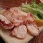 大阪鍋 鉄板焼き 暁 - 生タコの塩焼き