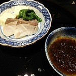 北新地 湯木 - ぶりしゃぶでいただきます。