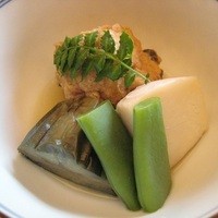 京料理 木乃婦 - 焚合　（飛竜頭／茄子／小芋／モロッコインゲン）