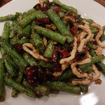 インゲンと鶏肉のぴり辛炒め