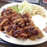 まんがだらけ - チキンカツ定食（通常730円→ランパスvol.4提示で500円）