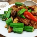 漢斗利 - オクラ鶏炒め