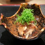 あら垣 - 先附　酒肴逸品（徳島県産阿波尾鶏のたたき）