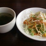 Shiba - ・Dセット 850円　サラダとスープ