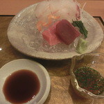 和食　ひまわり - お造り（本マグロと平目）