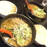 スパイス&ラーメン橙 - 平日ランチ限定　カリーらぁめん＆半ライスセット　７８０円　２人分　【　２０１５年１０月　】