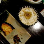 近為 - 5.大根の千切りの煮物と粕漬焼物