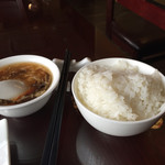 明賢荘 - 御飯とスープ