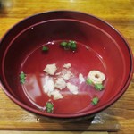 焼き鶏 青天上 - 鶏スープ