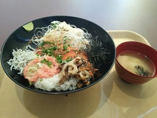 Eat it! - ゴマだれサーモンとネギトロしらす丼