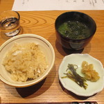かま田 - ②御食事　たいめし、みそ汁、香物