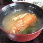 伊豆 薫風 - 昨夜の伊勢海老の頭で出汁をとった贅沢な味噌汁！