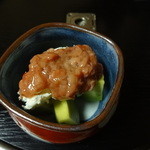 きりん食堂 - ｱﾎﾞｶﾞﾄﾞとｸﾘｰﾑﾁｰｽﾞの酒盗がけ(15-10)