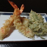 きりん食堂 - えびと舞茸の天ぷら(15-10)