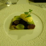 四間道レストランMATSUURA - 2015.10 デザート：葡萄のテリーヌ