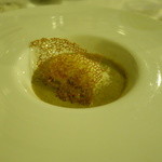 四間道レストランMATSUURA - 2015.10 スープ：茸のスープ＆北海道帆立貝柱