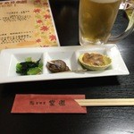 堂道 - ビール＆お通し(H27.10.15)