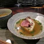 京松蘭はなれ - 茶漬けとコンソメとシジミとアゴ出汁の味噌汁