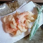 ゆり根と甘エビの天ぷら