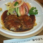 かつはる - オイル焼きひれとんかつ、2ピースで税込1，250円(2015．10）