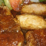 かつはる - オイル焼きひれとんかつの断面(2015．10）