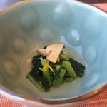 日本料理 旬彩 - 松茸コース
            はじめは根三つ葉のおひたし