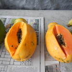 Waikiki Farmers Market - 購入したパパイヤなど