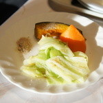 八ヶ岳わんわんパラダイス - 朝食は蒸し野菜が凄く美味しかった