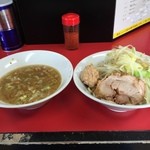 ラーメン 一心 - つけめん並(肉玉）