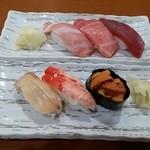 ヤン衆料理 北の漁場 - まぐろ三昧握り＆王様三昧握り