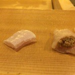 鮨 りんだ - ヒラメ縁側 ヒラメ鰈肝