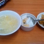 龍鳳飯店 - 玉子スープ・杏仁豆腐・ザーサイ