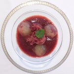 ラトラス - ランチコース 6000円 の巨峰を使った一皿