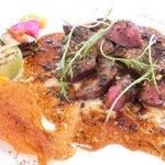 ラトラス - ランチコース 6000円 の牛舌のグリエ ジュドフォアグラ