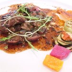 ラトラス - ランチコース 6000円 の牛舌のグリエ ジュドフォアグラ