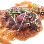 ラトラス - ランチコース 6000円 の牛舌のグリエ ジュドフォアグラ