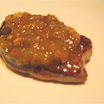 りょうりにん みわ - フォアグラのソテー　甘夏とナッツのソース