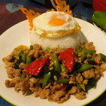 Gapao rice (chicken/pork)