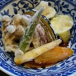 竹山蔵 - 野菜の揚げ出し。んーうまい