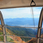 駒ヶ岳ロープウェイ内より南アルプス連峰