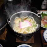 Hoteru Takasago - 「部屋食 鍋焼きうどん」熱々で美味！2015年神無月