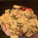 京ちゃばな - アボカドのお好み焼き(豚/海老/イカ)