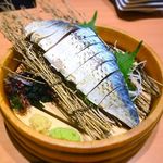 魚民 - 炙り〆鯖のお造り ￥598