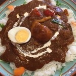 国立カレー処 いんでぃ庵 - セミベジ大盛 900円＋100円(2015.10.24)