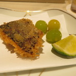 くろぎ - 長野の松茸のフライ、新銀杏と