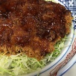 Tonkatsu Miyoshi - ソースかつ丼(600)　軽い揚げ上がりがなんとも秀逸