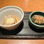 酒とそば まるき - ２０１５年１０月２４日のお通し