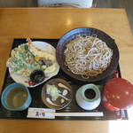 Kisetsu Ryouriaratama - しらすのかき揚げと天然車海老、旬菜の天ぷら十割そば【雪ノ下】