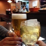 和食と地酒の店 うり坊 - H.27.10.24.夜 ハイボール(濃いめ) vs 生ビール