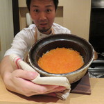 神保町 傳 - 食事：いくらご飯1